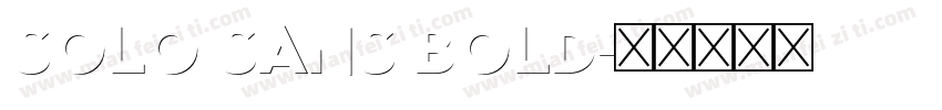 solo sans bold字体转换